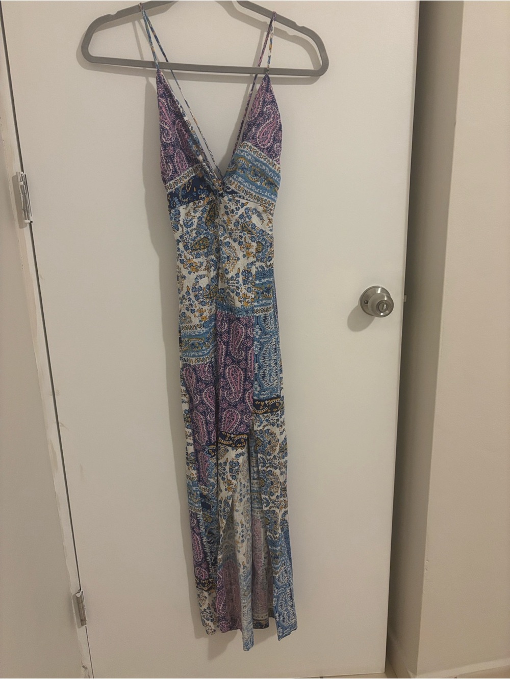 Zara Pink and Blue Paisley Print Sundress - Picture 4 of 6